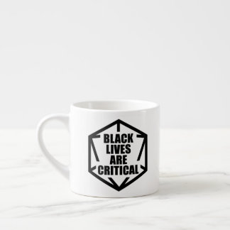 BLM Black Lives are Critical [B&W] Espresso Cup