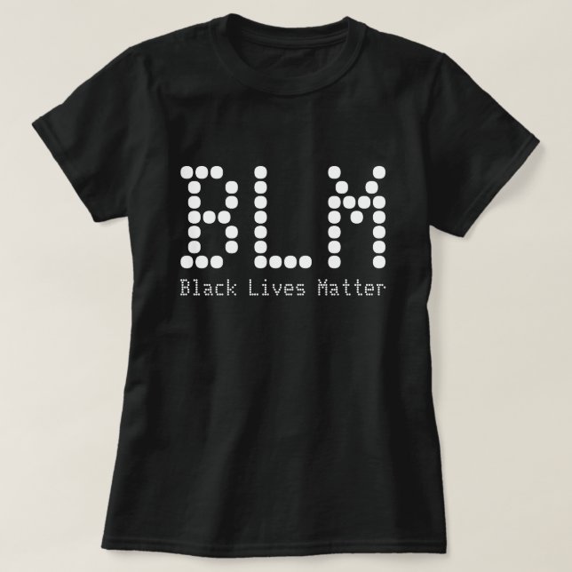 BLM Black Lives Matter Customized Name And Text T-Shirt (Design Front)