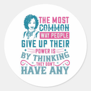 BLM - Don't give up power Classic Round Sticker