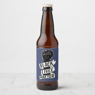 blm protest black lives matter equality power fist beer bottle label