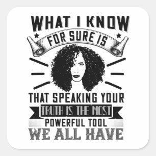 BLM - Speaking your truth is powerful Square Sticker