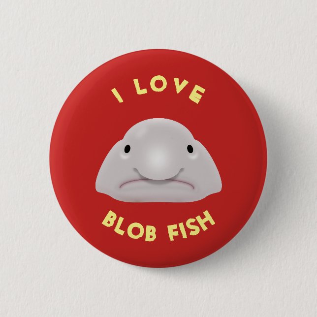 Blob Fish 2 Inch Round Button (Front)
