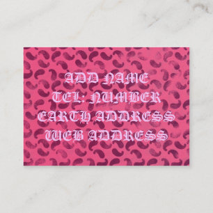 Blob Pink et Crimson Carte de visite