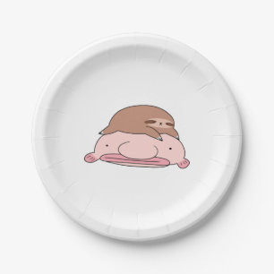 Blobfish and Little Sloth  Paper Plate