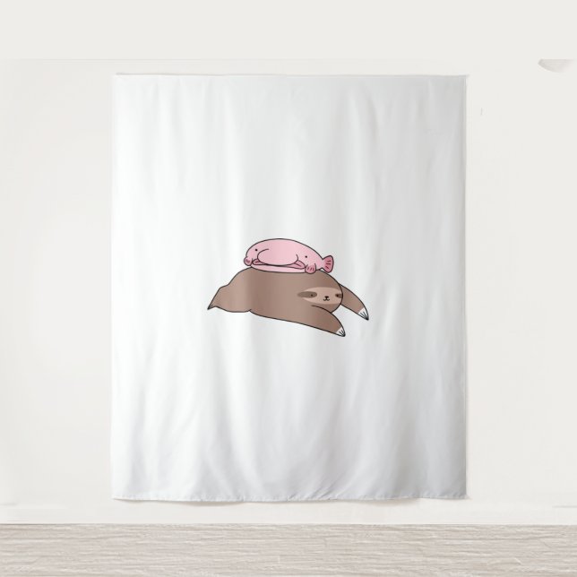 Blobfish and Sloth  Tapestry (Front)