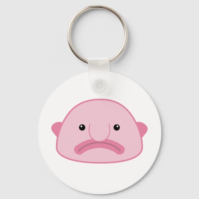 Blobfish Button Keychain (Front)