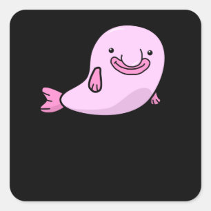 Blobfish Gift Girls Boys Underwater Blobfish Square Sticker