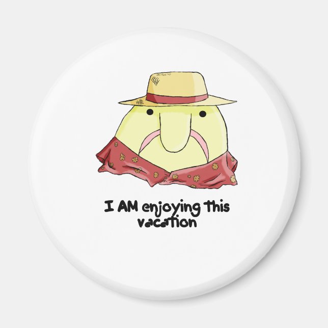 Blobfish on vacation magnet (Front)