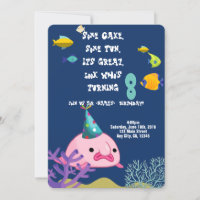 Blobfish Personalized Name Birthday Party