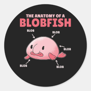 Blobfish Statement Anatomy Of Blobfish Classic Round Sticker