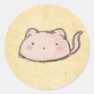 blobuneko classic round sticker
