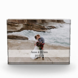 Bloc acrylique de photo de mariage