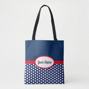 Bloc bleu marine et Sac fourre-tout Pois