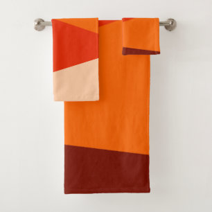 Bloc de couleur géométrique moderne rouge orange c