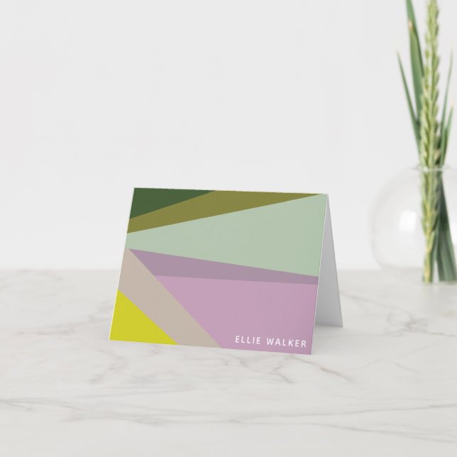 Bloc de couleur géométrique vert Lilac Personnalis (Devant)