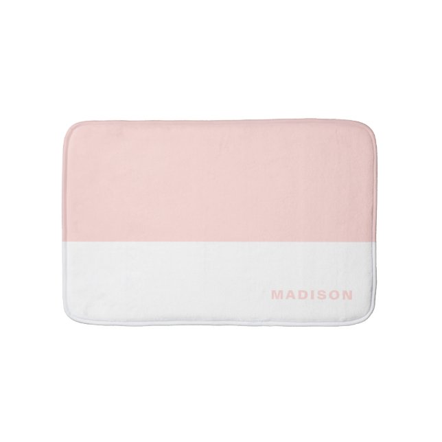 Bloc de couleur rose pâle - Tapis de bain personna (Devant)