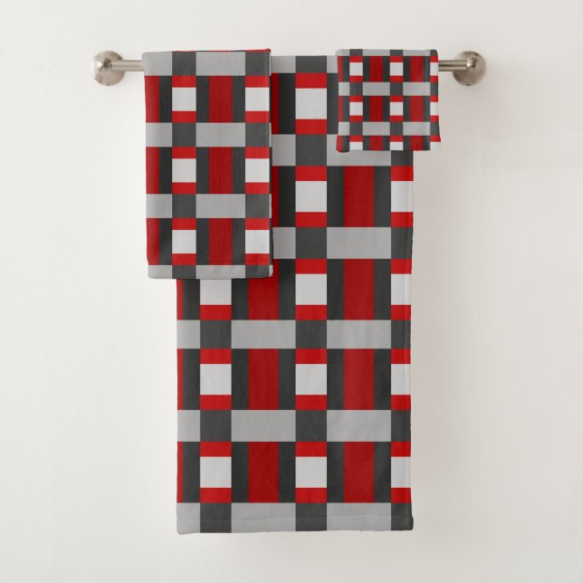Bloc de couleur rouge noir et gris (En situation)