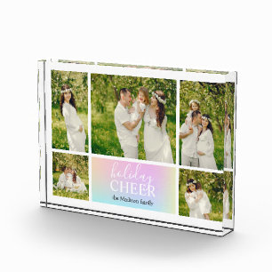 Bloc iridescent en pastel de photo de rose