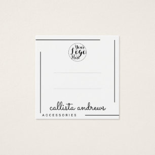 Bloc noir blanc du script Logo Hair Clips Display