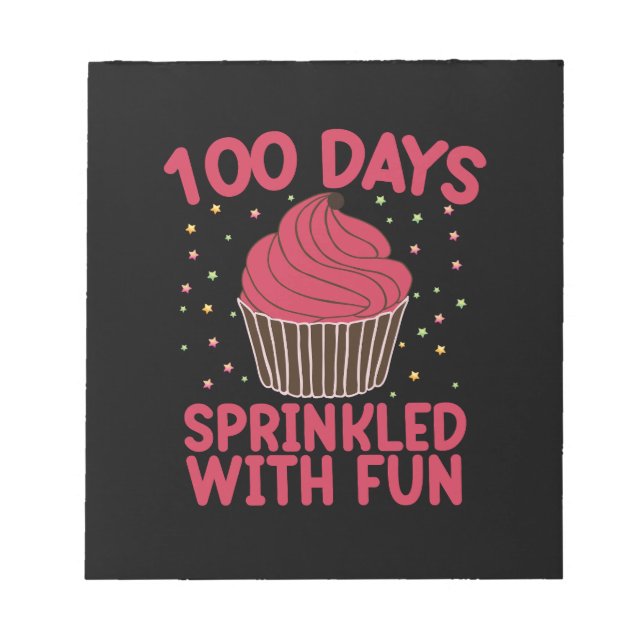 Bloc-note 100 Jours Parsemés De Fun Cupcake Écolière  (Devant)