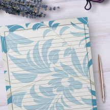 1950 Turquoise Retro Design floral du milieu du si
