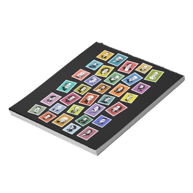 Bloc-note 32 portraits graphiques des plus grands compositeu (Tourné)