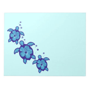 Bloc-note 3 tortues bleues de Honu