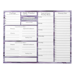 Bloc-note 4-2-1 Suivi des repas Planificateur Notepa lis