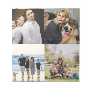 Bloc-note 4 Collage de photos de famille personnalisé