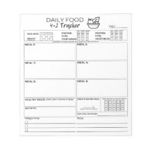 4 et 2 Notepad Food Tracker