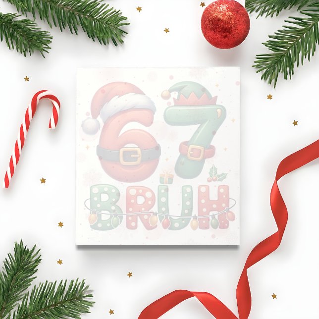 Bloc-note 67 Meme Six Seven Bruh Funny Christmas 6 7 (Créateur téléchargé)