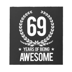 Bloc-note 69e anniversaire (69 ans d'être génial)