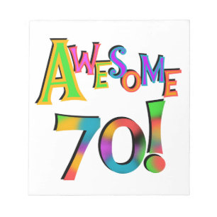 Bloc-note 70 superbes T-shirts et cadeaux d'anniversaire