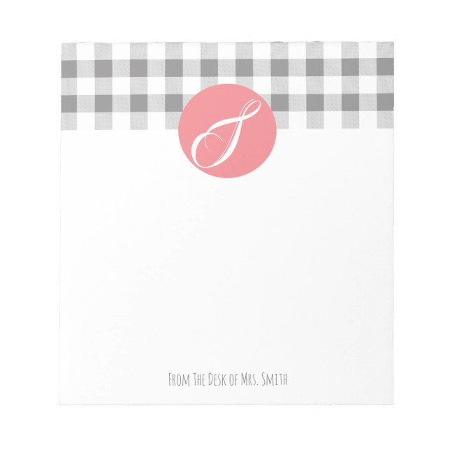 Bloc-note À Partir Du Bureau De L'Enseignant Personnalisé No (Devant)