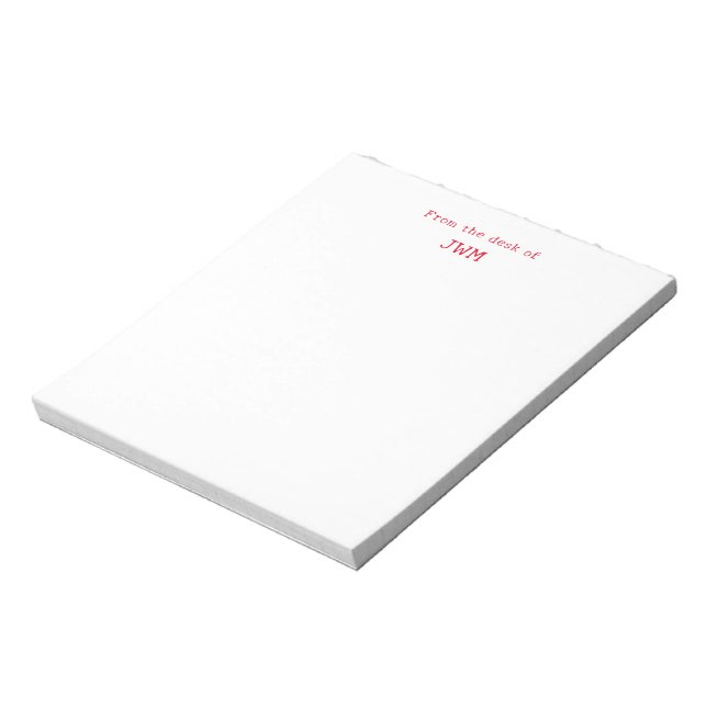 Bloc-note À Partir Du Bureau Des Initiales De Monogramme Rou (Tourné)