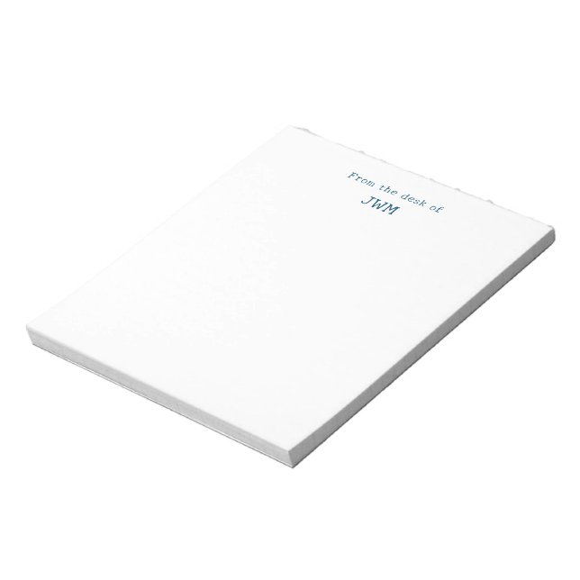 Bloc-note À Partir Du Bureau Des Initiales Monogrammes De Ma (Tourné)