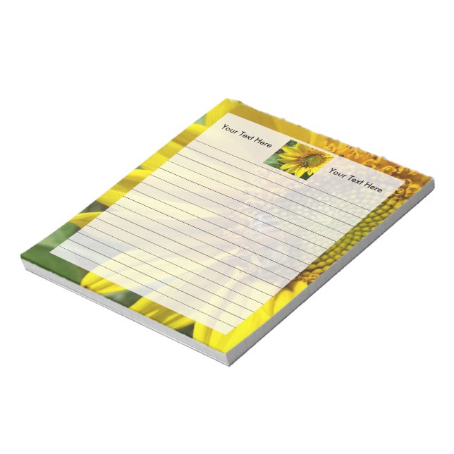 Bloc-note Abeille de miel de tournesol jaune (Tourné)
