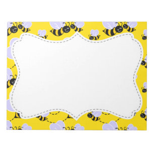 Bloc-note Abeille jaune et noire mignonne