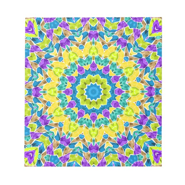 Bloc-note Abstract modern mosaic kaleidoscopic (Devant)