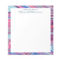 Abstrait Marbré Art Trippy bleu rose personnalisé