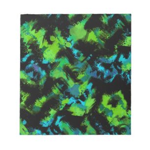 Bloc-note Abstrait noir et vert