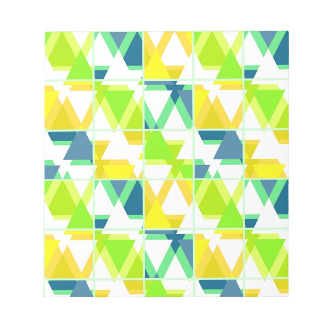 Bloc-note Abstrait vert jaune (Devant)