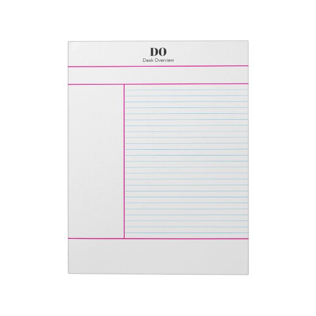 Bloc-note Academic School Monogram Name Lecture Notepad (Tourné)
