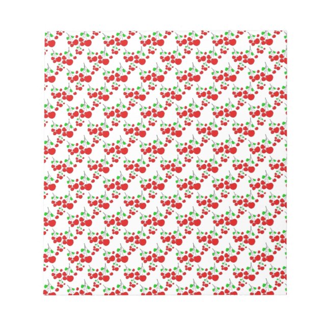 Bloc-note Accessoires motifs cerise rouge - cerises de LeahG (Devant)