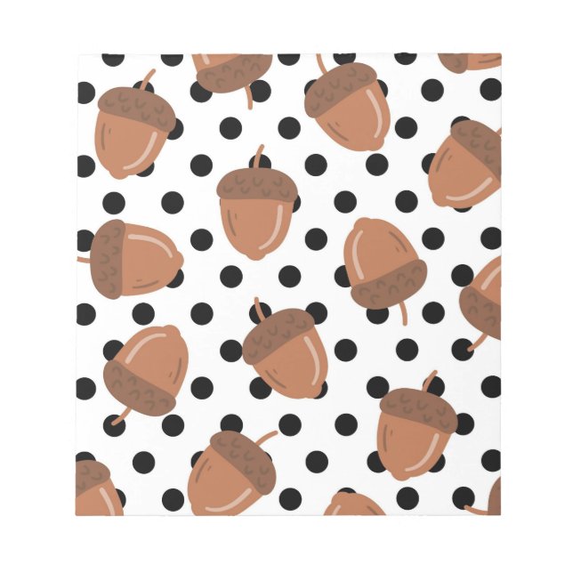 Bloc-note Acorn Black Dots Automne Y2K Motif (Devant)