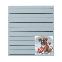 Adorable Boxer Puppy dans le paysage neigeux