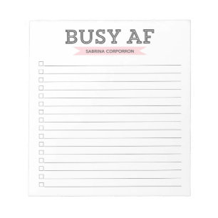 Bloc-note AF occupée   Typographie moderne tendance   Boîtes