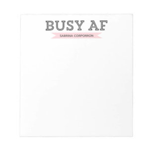 Bloc-note AF occupée   Typographie moderne tendance   Rose