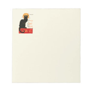 Bloc-note Affiche Classique Chat Noir de Steinlen en Noir