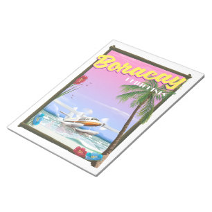 Bloc-note Affiche de voyage de la plage de Boracay Philippin